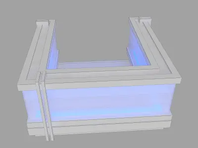 Kiosk Partition Booth a414b 3D model