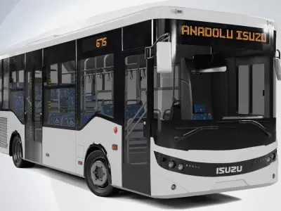 Isuzu Novociti Life Bus Low-poly 3D model