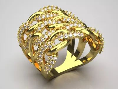 woman ring jr00156 3D print model