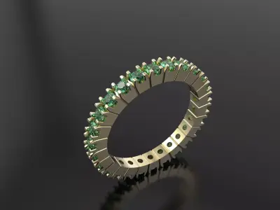 Full circle diamonds ring 3D print model