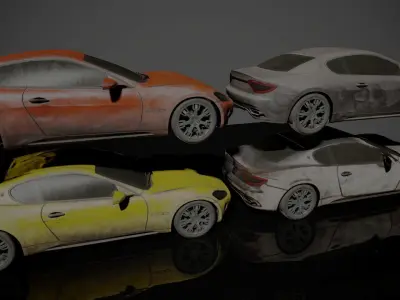 Maserati GT Low-poly 3D model