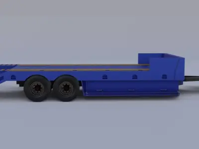 Agricultural Trailer  Low-poly 3D model
