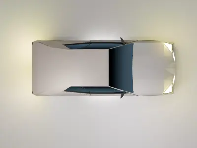 Low Poly Stylized Sports Car Game Ready 3D Model  Low-poly 3D model