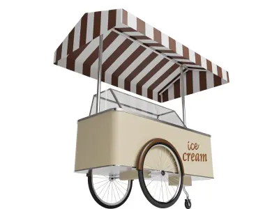Ice cream cart 02 3D model