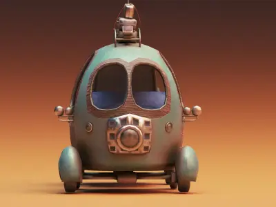 Stylize Car Cartoon Low-poly 3D model