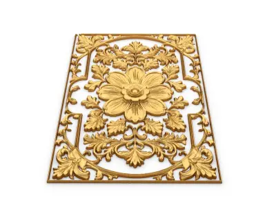 classical door decor 06 3D model