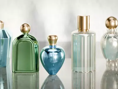 Modern Perfume Bottles for Branding Projects 3D model