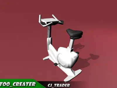 low poly Peloton Gym cycle 3D model Low-poly 3D model