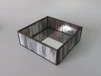 Brookmount Glass and Brass Mirror Vanity Tray Free 3D model
