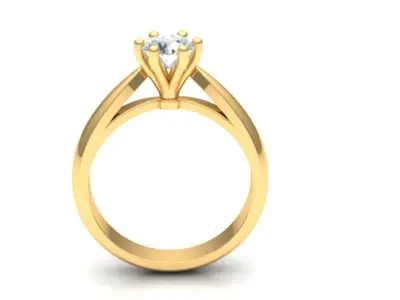 Ring M15 The luxury female ring with gem wedding 3D print model