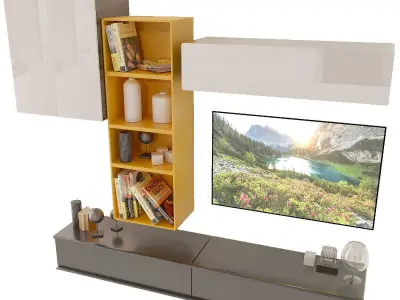 Tv Wall set 3D model