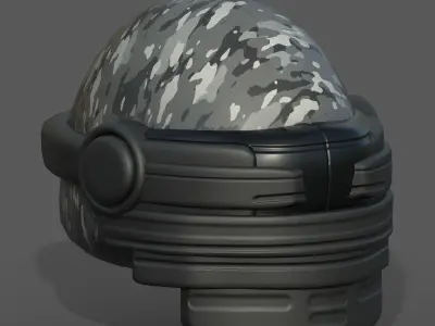 Helmet scifi military combat 3d  Low-poly 3D model