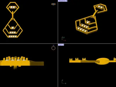 Simple Earring - 004 3D print model
