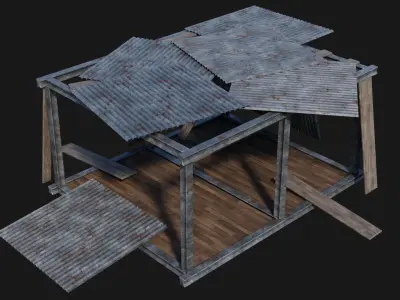 Medieval Houses 58- 4K Textures Game Ready Low-poly 3D model