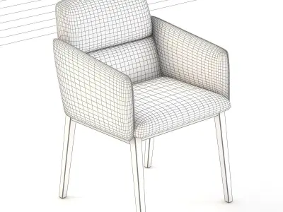 Crassevig Aura Casters Chair 3D model