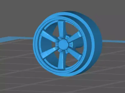 Six Spoke Hotwheels Rims 3D print model