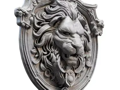 Lion head 3D model