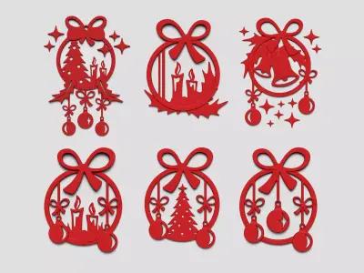 06 Christmas Garlands Panel Collection - Door Decoration