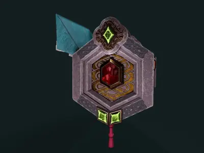 Stylized chest Low-poly 3D model purchase