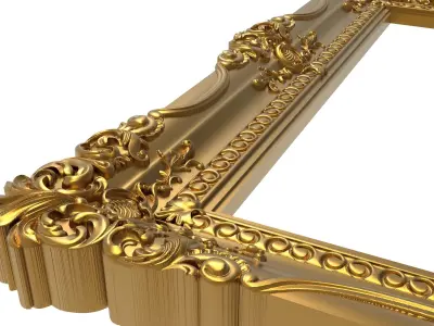 carved frame 3D model 8