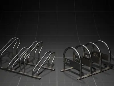 Used Road Props batch03 Low-poly 3D model