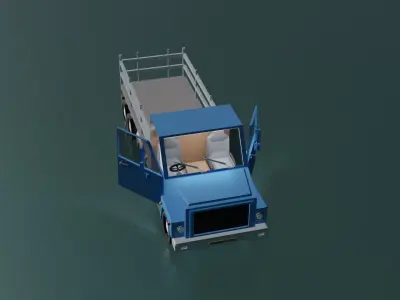 lowpoly cargo truck Low-poly 3D model