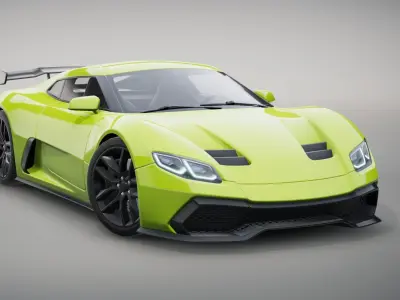 Realistic Car HD 06 Low-poly 3D model