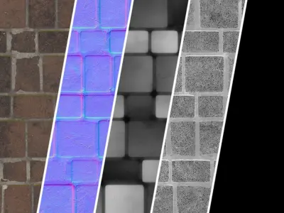 Stone Wall Materials 80- Slat Stone wall - Pbr 4k Seamless Texture