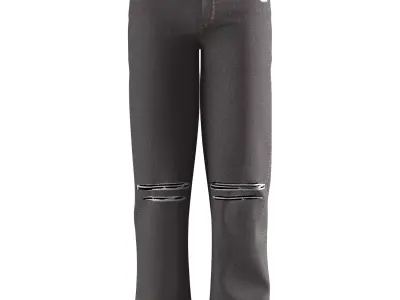 Male denim jean 3D model