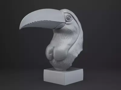 Toucan Bust - Animal Figurine 3D print model