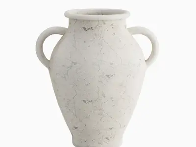 Antique Marble Garden Vase 01 Low-poly 3D model
