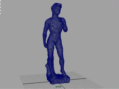 David Statue by Michelangelo Low-poly 3D model
