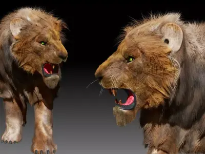 Lion animal 3D model