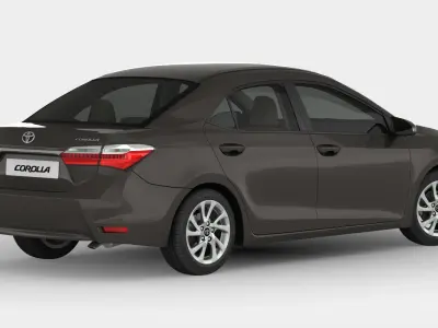 Toyota Corolla 2017 detailed interior 3D model