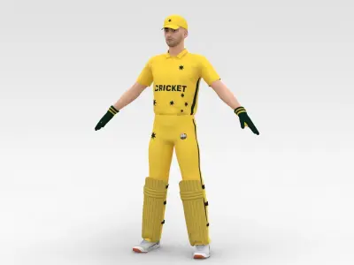 Cricket Wicket Keeper V4 3D model