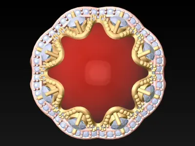 Stone Ring - Womens Rings - GN222 3D print model