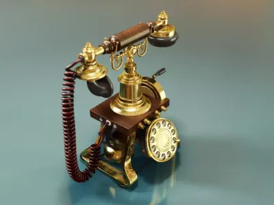 Eiffel Vintage Phone  3D model