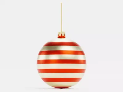 Christmas Ball Ornament V5 Low-poly 3D model