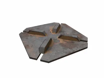 Tire Balancing Plate Low-poly 3D model
