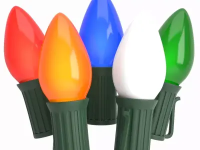 Christmas Light C7 Low-poly 3D model