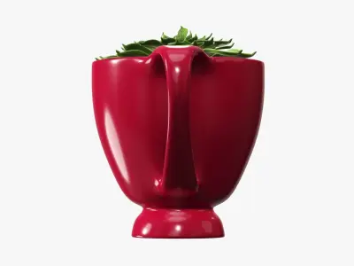 Plant in cup decorative 3D model