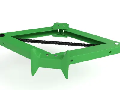 Green Car Jack  3D model