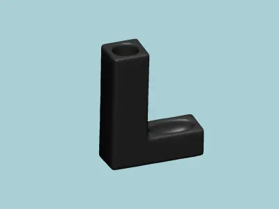 Vase L - Alphabet Vases Collection Letters - STL Printable 3D print model