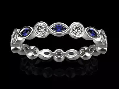 infinity marquise ring model 347 3D print model