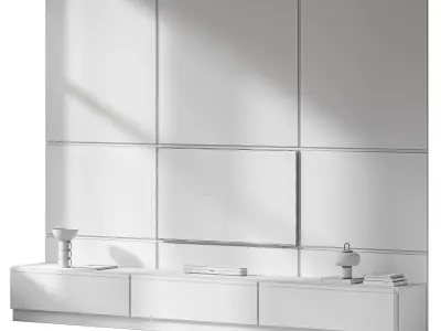 TV Wall 001 3D model