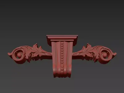 Classical Stone Carving 02 Low-poly 3D model