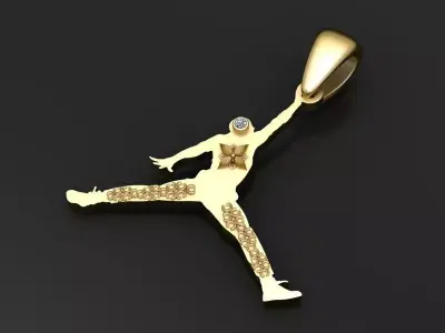 athlete pendant design 3D print model