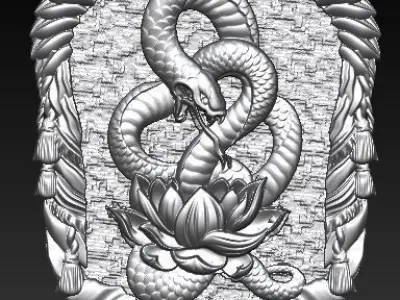 snake pendant 3D model