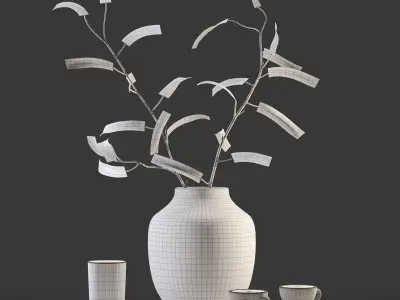Decor coffee and books Set 20 3D model
