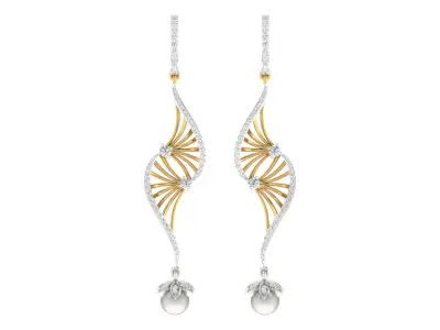 Women Drop Earrings 3dm STL OBJ FBX Renders Details 3D print model 21